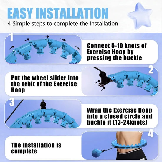 Fitness Hoop Weights to Exercise At Home Sports Entertainment Sport Equipment for Slimming Gym Ring Portable Body