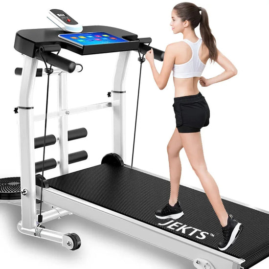 Home treadmill, small, silent, foldable mechanical walking machine, multi-functional indoor stepping machine, fitness equipment
