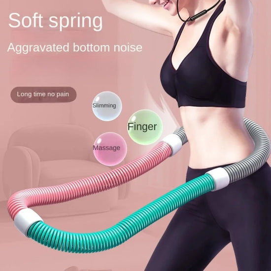 Weighted Fitness Hoop for Adults Portable Comfortable Abdomen Fitness Circle Indoor Outdoor Gym Entertainment Workout Equipment